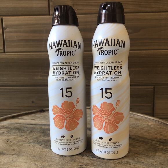(2) Hawaiian Tropic Weightless Hydration Clear Mist Spray SPF 15 - Exp 11/27 - Picture 1 of 5